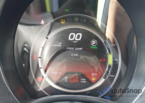 2017 Fiat 500E Battery Electric from USA, damaged, VIN 3C3CFFGE7HT621027